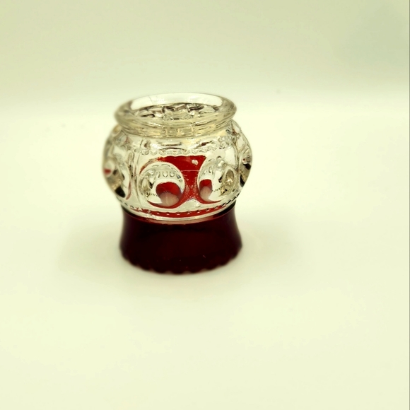 Kings Crown ruby glass spoon holder - Picture 3 of 3